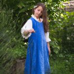 Ärmelloses Samtkleid für Kinder Modell Elsa
