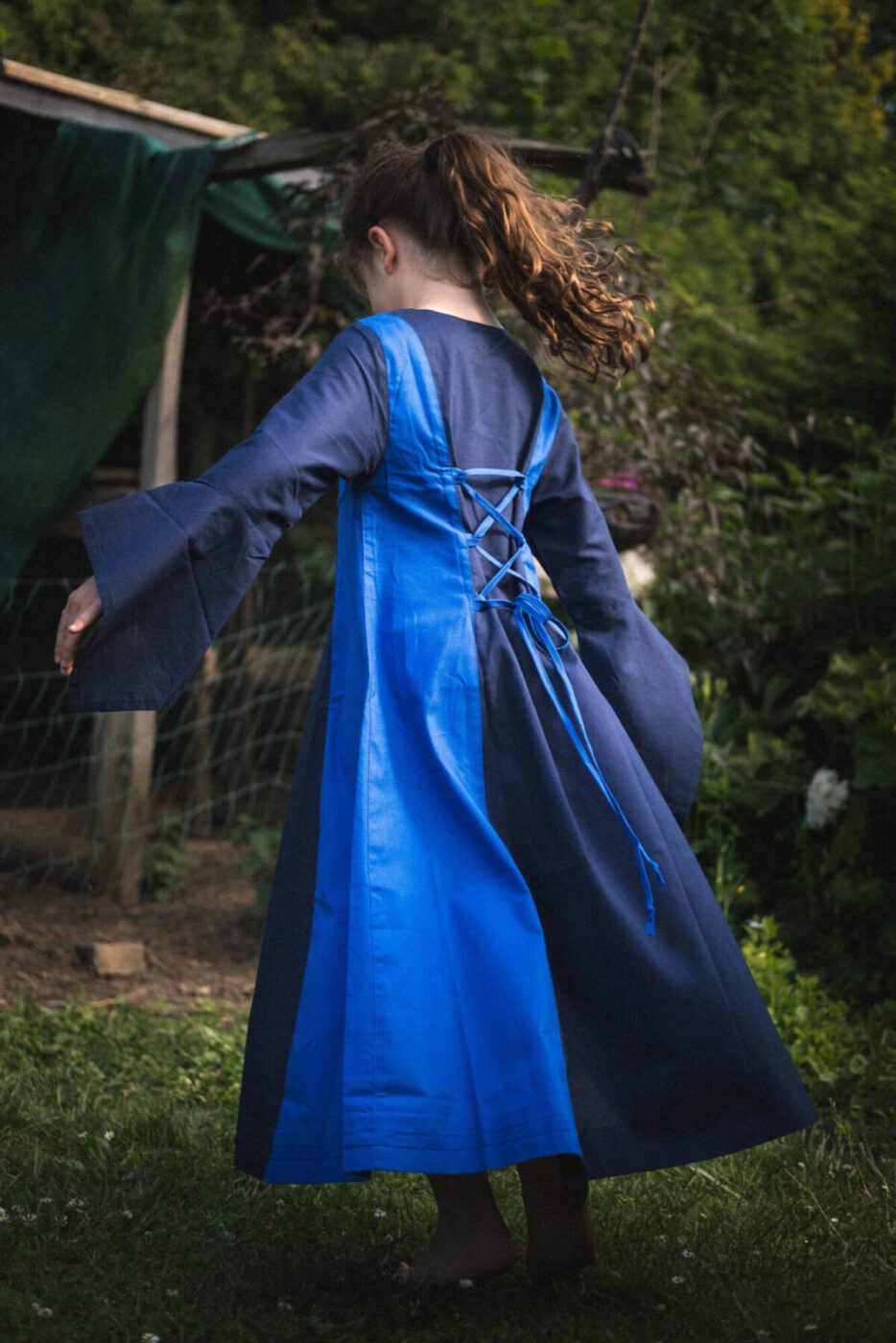 Mittelalterkleid aus Baumwolle für Kinder Modell Frida