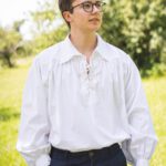 Renaissancehemd Piratenhemd mit spitzem Kragen Vincent - Thumbnail Image 5