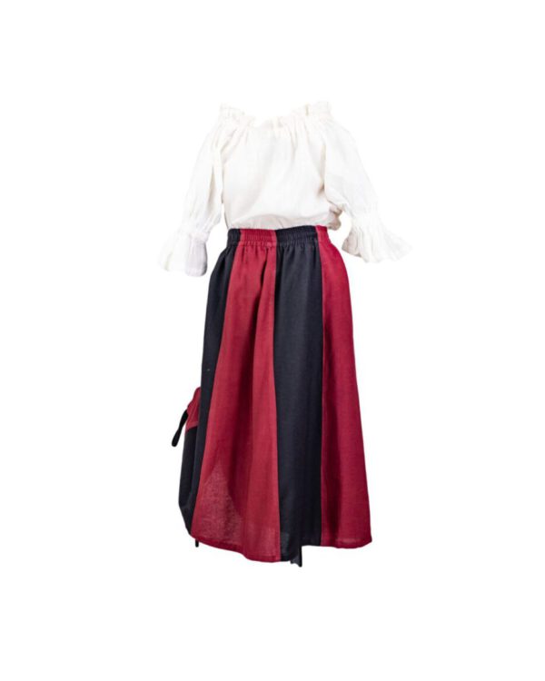 Two color cotton skirt for kids model Nina