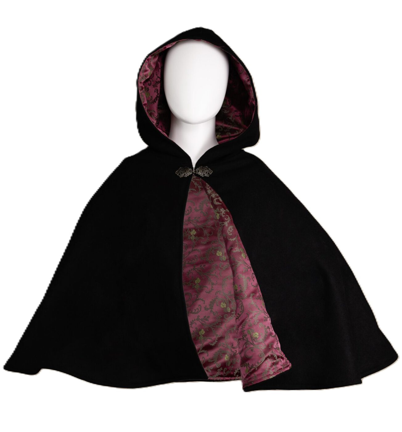 Gugel Kurzcape Neve mit fuchsia Innenfutter