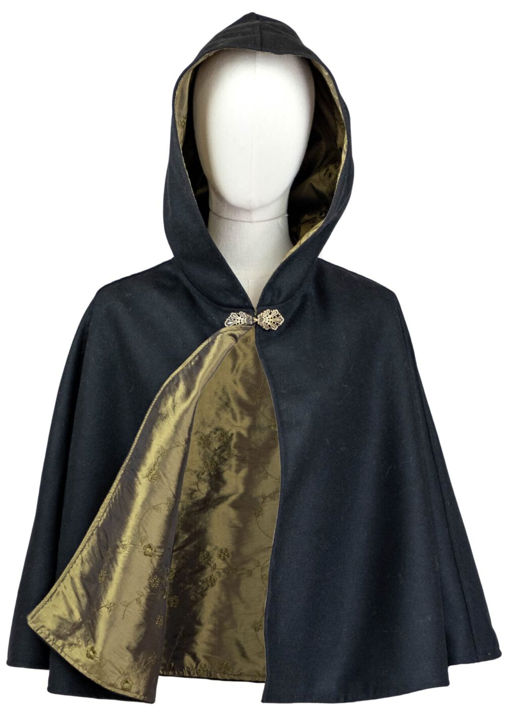 Gugel Kurzcape Neve in oliv/schwarz