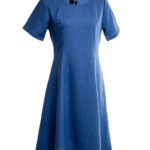 Sommerliches A-Linien-Kleid Modell Juliane in blau