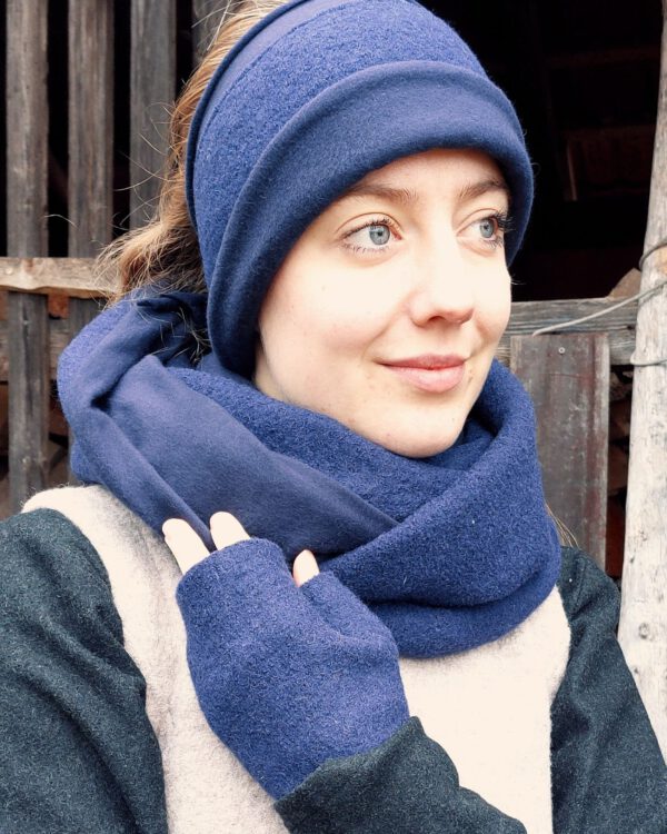 Set aus Stirnband, Loop und Stulpen