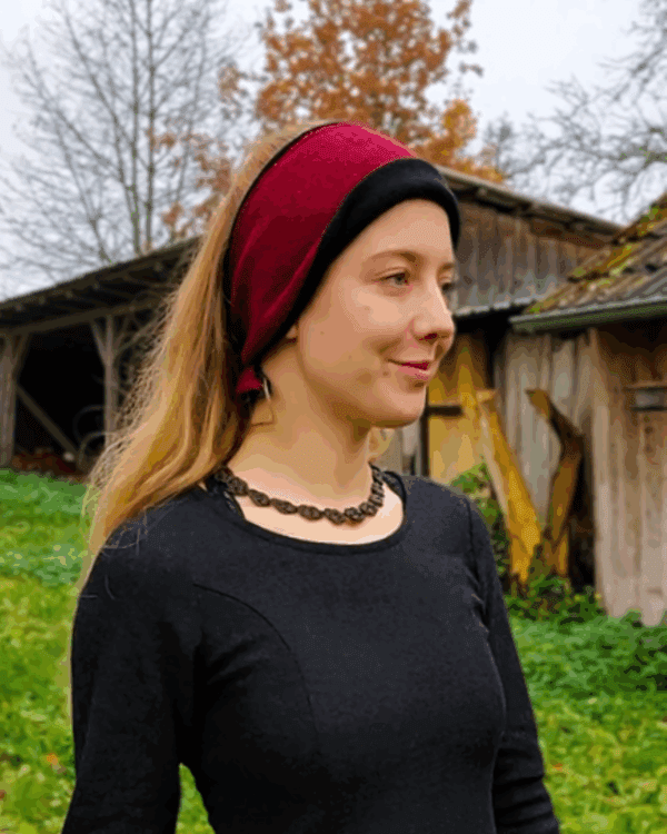 Stirnband aus Schurwolle Modell Stella