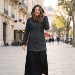 Wollwalk-Mantel mit Kapuze Modell Daniela - Thumbnail Image 6