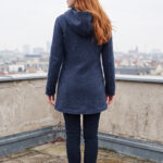 Wollwalk-Mantel mit Kapuze Modell Daniela - Thumbnail Image 6
