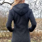 Wollwalk-Mantel mit Kapuze Modell Daniela - Thumbnail Image 5